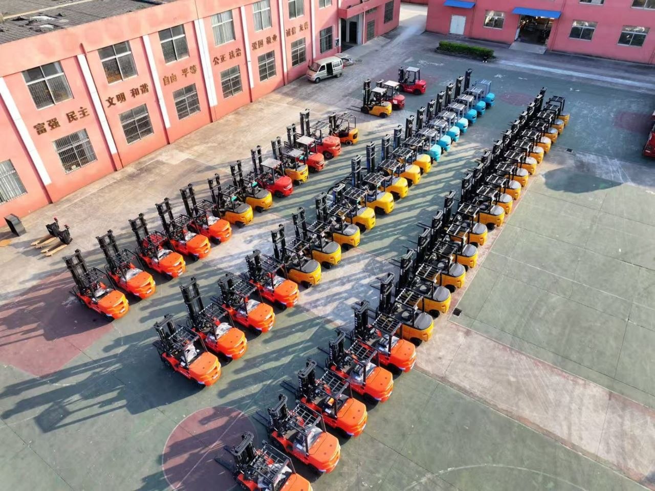 Color-coded forklift inventory
